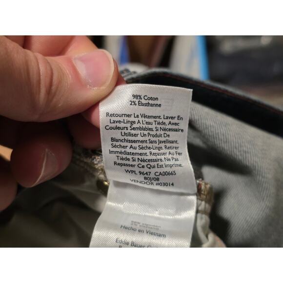 Eddie Bauer Women’s Jeans Size 38 x 30 Boyfriend Fit Dark Wash Denim Jeans - Picture 14 of 15